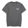 T-shirt casual com letras impressas “Cinza-azulado”