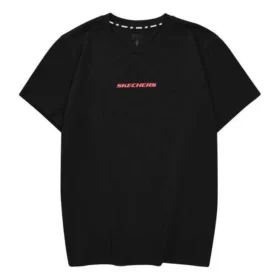 T-shirt casual com letras impressas “Preto Vermelho Branco”