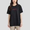 T-shirt casual com letras impressas “Preto Vermelho Branco”