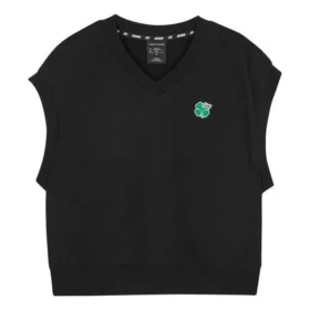 T-shirt casual sem mangas com estampado “Preto”