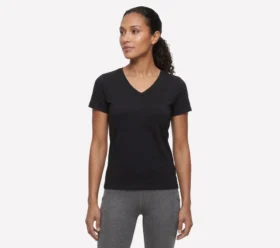 T-shirt com decote em V Pima