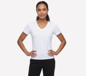 T-shirt com decote em V Pima