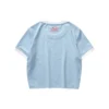 T-shirt com letras impressas “Branco Rosa Azul”