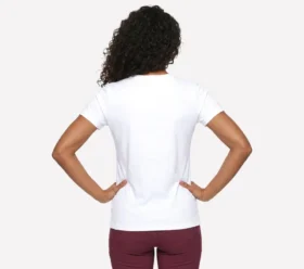 T-shirt de manga curta com padrão floral e diamantes