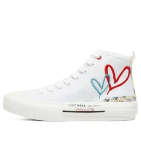 Ténis de cano alto James Goldcrown x Skechers New Moon em sapatos de lona Branco