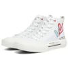 Ténis de cano alto James Goldcrown x Skechers New Moon em sapatos de lona Branco