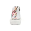 Ténis de cano alto James Goldcrown x Skechers New Moon em sapatos de lona Branco