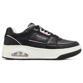 Uno Court – Sapatos de estilo Court “Preto Rosa Branco”
