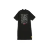 Vestido casual com meio fecho e logótipo estampado “Branco Rosa Preto”