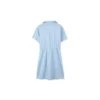 Vestido de manga curta com logótipo estampado e corte que realça a cintura “Branco Preto Azul”