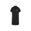 Vestido de manga curta com logótipo estampado e corte que realça a cintura “Branco Preto Azul”