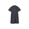 Vestido desportivo casual de cor sólida com gola pulôver e manga curta “Preto”