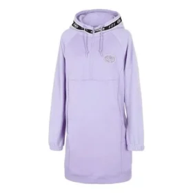 Vestido longo com estampado da série Performance “Roxo Branco Preto”