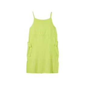 Vestido Solto Sem Mangas com Corda na Cintura e Cor Sólida “Verde” Vestido Solto Sem Mangas com Corda na Cintura e Cor Sólida “Verde”