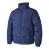 Waterproof Down Jacket com letras estampadas “Azul-petróleo”